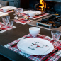 Preview: Paviot napkin Patinoire, rink, white-red-green, style